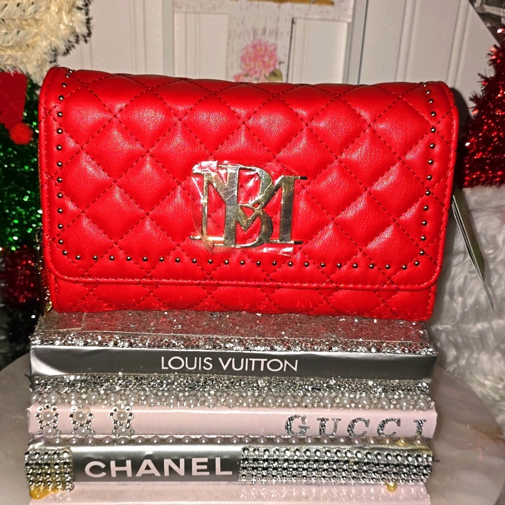NWT red Badgley Mischka bag